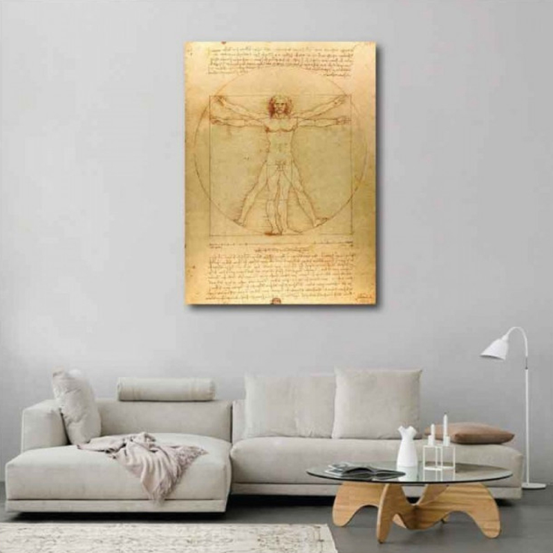 Πίνακας σε καμβά Leonardo Da Vinci - The Vitruvian Man